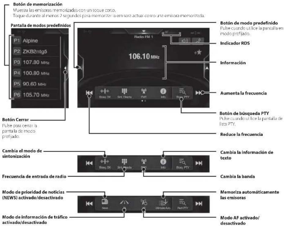 ALPINE X703DA4 - Funcionamento de radio/RDS - 1