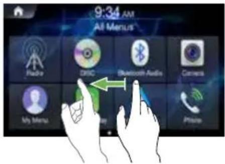 ALPINE INEW611D - Swiping the Touch Screen - 1