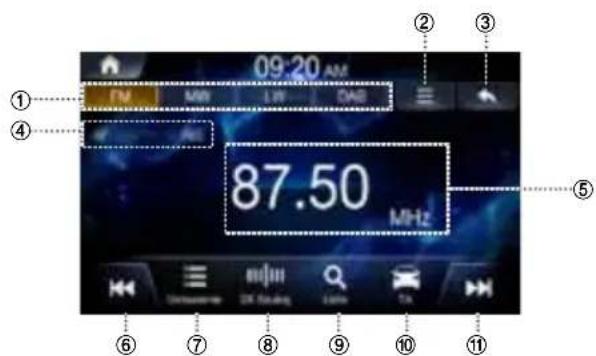 ALPINE INEW611D - Ekran główny Radio FM - 1