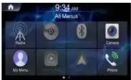 ALPINE INEW611D - All Menus Screen - 1