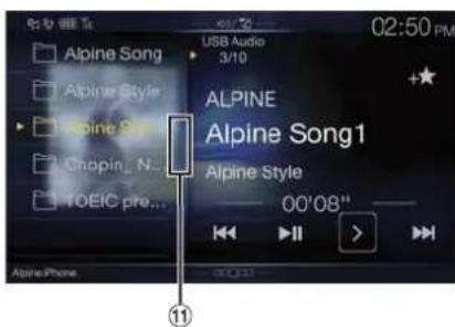 ALPINE ILXF903D - Exemple d'écran du mode de recherche rapide - 1