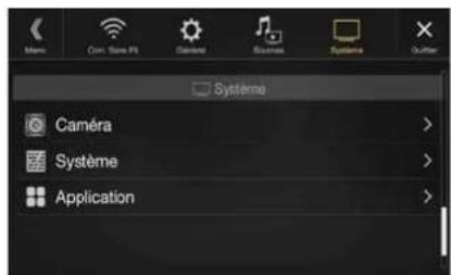ALPINE ILXF903D - Ecran du menu Reglages Systeme - 1