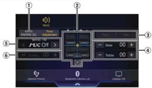 ALPINE ILXF903D - Fonction Reglages audio - 1