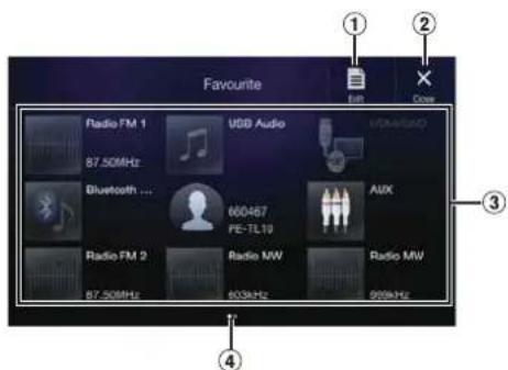 ALPINE ILXF903D - Utilisation de la fonction Favoris - 1