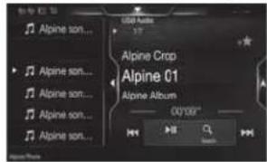 ALPINE INEW720DC - Passaggio dalla schermata Sorgenti audio a una schermata specifica - 5