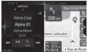 ALPINE INEW720DC - Overschakelen van het scherm met audiobronnen naar een specifiek scherm - 3