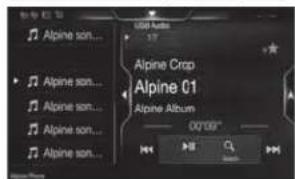 ALPINE INEW720DC - Pasar de la pantalla de fuentes de audio a una pantalla específica - 6