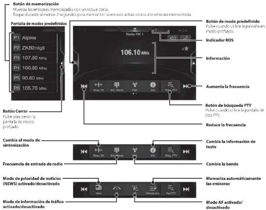 ALPINE INEW720DC - Funcionamiento de radio/RDS - 1