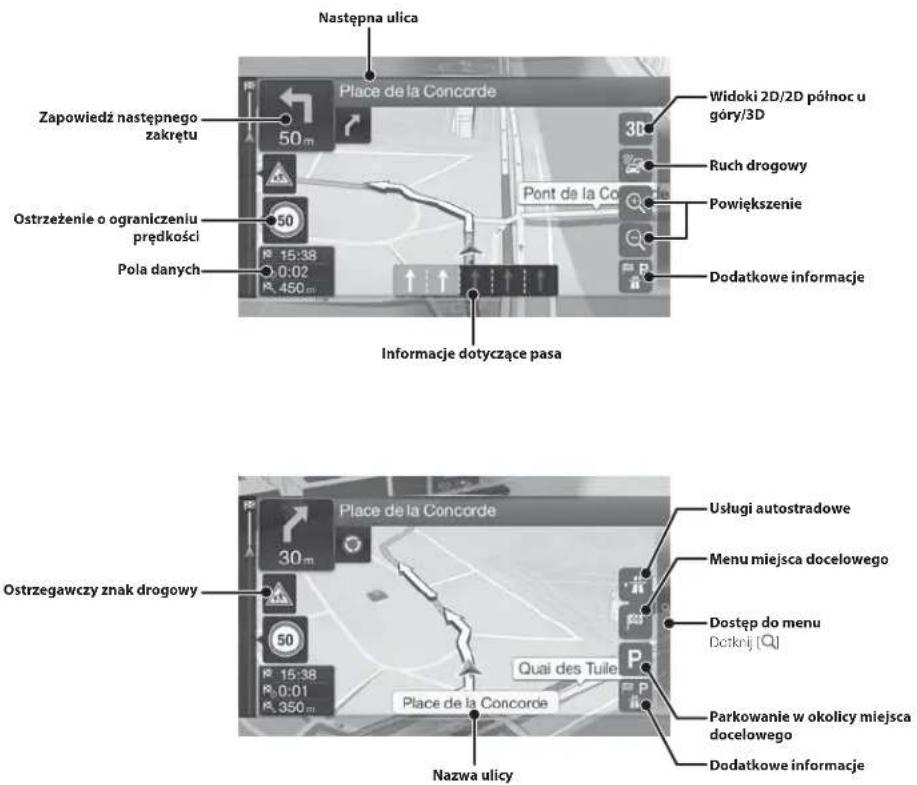 ALPINE INEW720DC - Funkcje mapy - 1