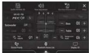 ALPINE INEW720DC - Pasar de la pantalla de fuentes de audio a una pantalla específica - 1