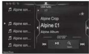ALPINE INEW720DC - Przełączanie ekranu źródeł audio na dedykowany ekran - 6