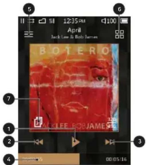 COWON Plenue V - ÉCRAN DE LECTURE - 1