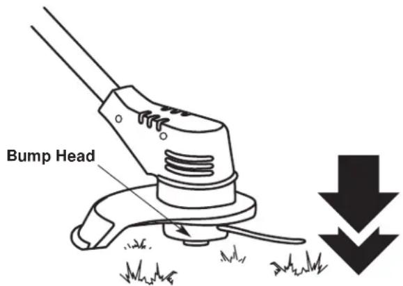 Yard-Man YM155 - ADJUSTING TRIMMING LINE LENGTH - 1