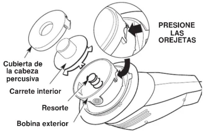 Yard-Man YM155 - Bobinado del carrete existente - 1