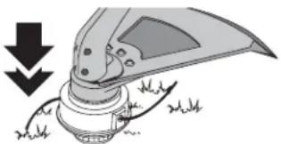 Yard-Man YM1500 - AJUSTE DE LA LONGITUD DE LA LINEA DE CORTE - 1