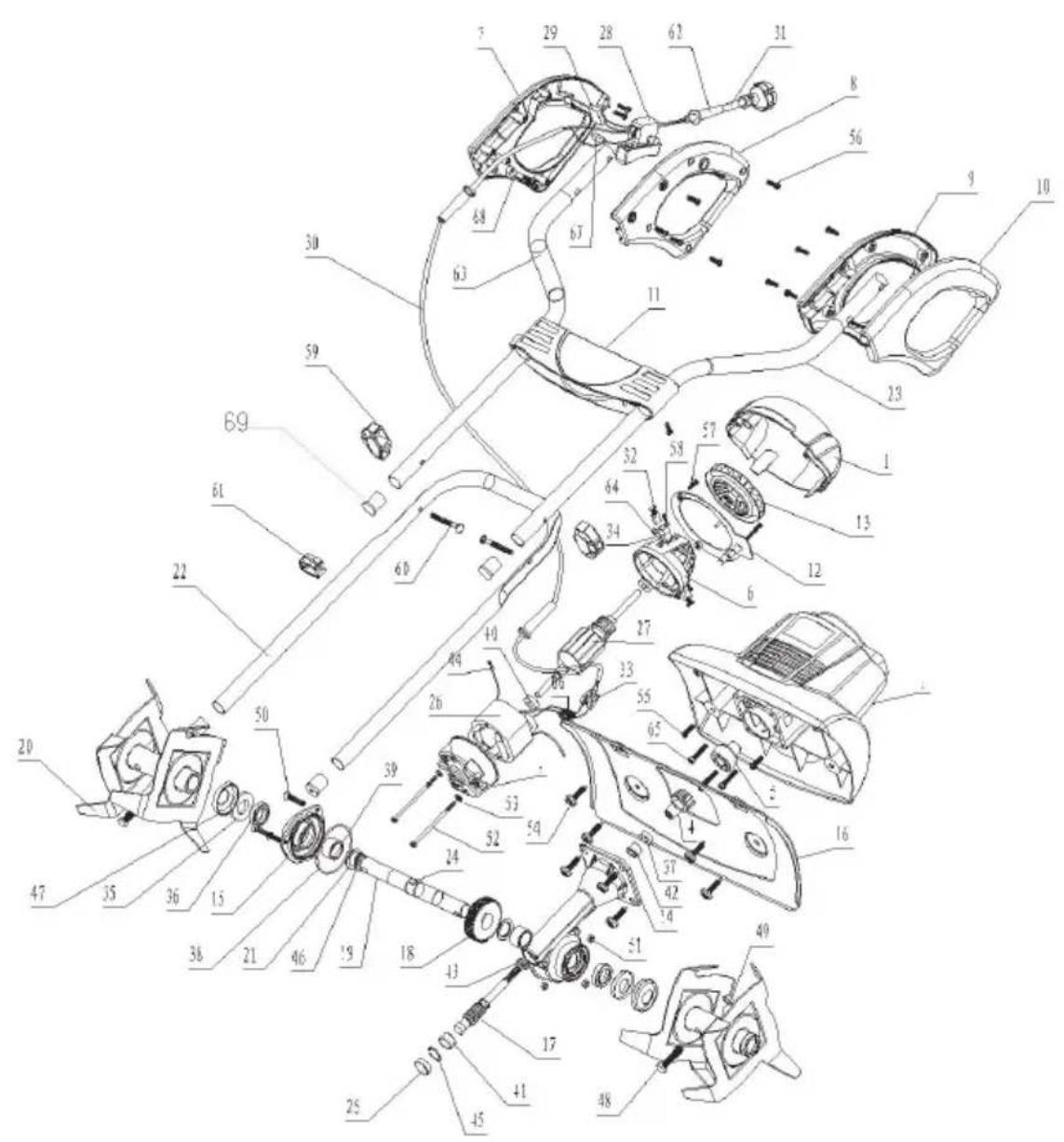 VERCIEL BT36710E - Explosionszeichnung • Éclaté des pieces détachées - 1
