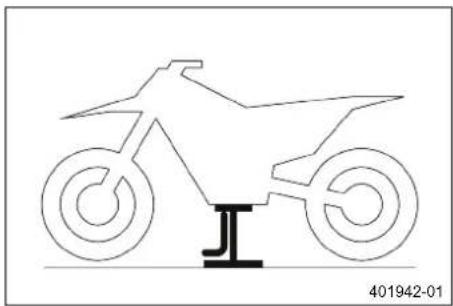 KTM 150 EXC TPI (2020) - Ανύψωση της μοτοσυκλέτας με σταντ ανύψωσης - 1