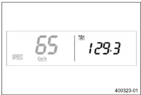 KTM 150 EXC TPI (2020) - Λειτουργία ένδειξης SPEED/TR1 (μερικός χιλιομετρητής 1) - 1