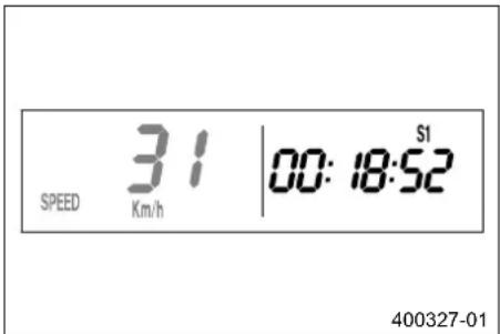 KTM 250 XCW (2014) - Λειτουργία ένδειξης SPEED/S1 (χρονόμετρο 1) - 1