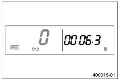 KTM 250 XCW (2014) - Λειτουργία ένδειξης SPEED/H (ώρες λειτουργίας) - 1