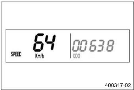 KTM 250 XCW (2014) - Λειτουργία ένδειξης SPEED (ταχύτητα) - 1