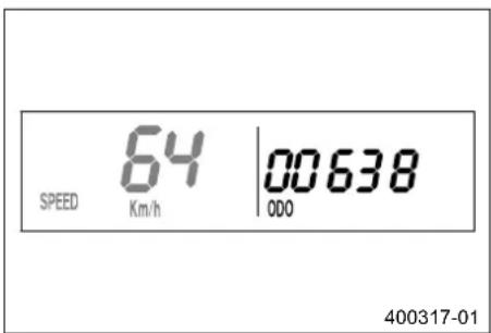 KTM 250 XCW (2014) - Λειτουργία ένδειξης SPEED/ODO (οδόμετρο) - 1