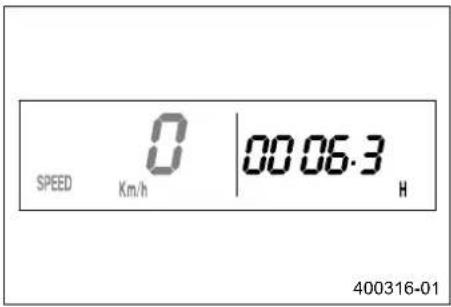 KTM 250 XCW (2014) - Λειτουργία ένδειξης SPEED/H (ώρες λειτουργίας) - 1