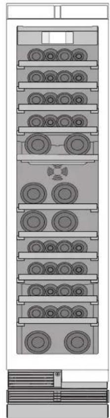 THERMADOR T18IW905SP - Storage example for different bottle sizes - 1