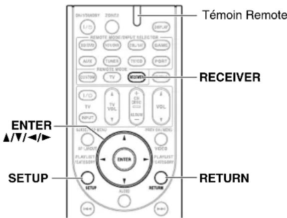 ONKYO HTS9305THX - Proédures courantes dans le menu de configuration - 1