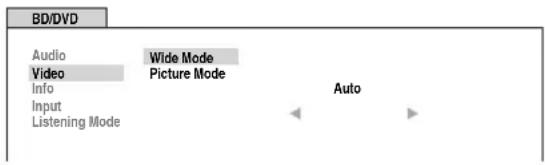 ONKYO HTS9305THX - Press RECEIVER followed by AUDIO or VIDEO. Either of the following screens will be superimposed on the TV screen. - 2