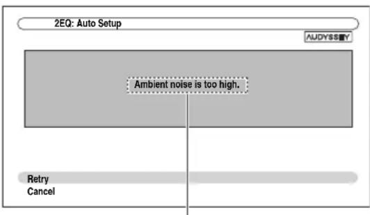 ONKYO HTS9305THX - Messages d'erreur - 1