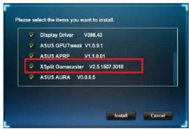 ASUS ROG Strix Radeon RX 570 OC - Instalacja XSplit Gamecaster w systemie Windows® 10/8.1/8/7 (64 bitowym) - 2