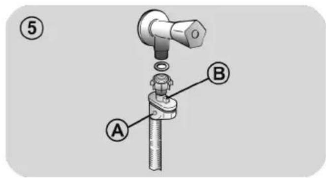 HOOVER HWASH 500 HWP 48AMBCR1S - - AQUAPROTECT -SUPPLY TUBE WITH GUARD (fig. 6): - 4
