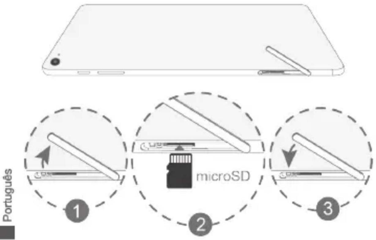 HUAWEI MediaPad T2 7.0 - Instalar o cartão microSD - 1