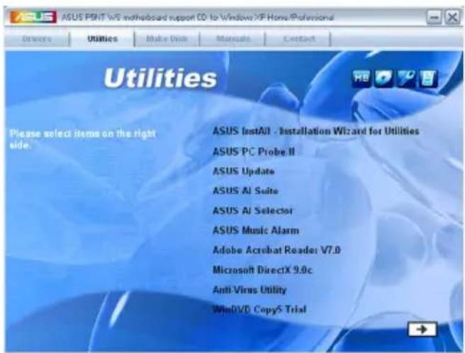 ASUS P5NT WS - Menu Utilities - 1