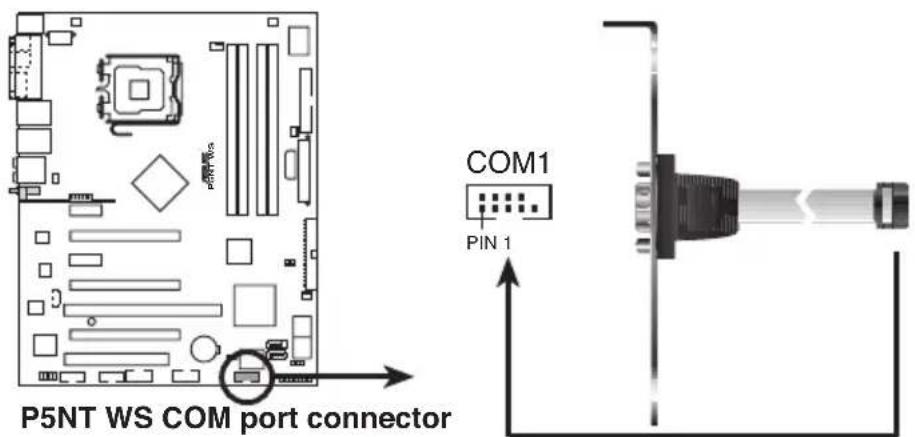 ASUS P5NT WS - Connecteur port série (10-1 pin COM1) - 1
