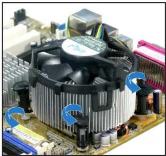 ASUS P5NT WS - Désinstaller le dissipateur et le ventilateur du CPU - 1