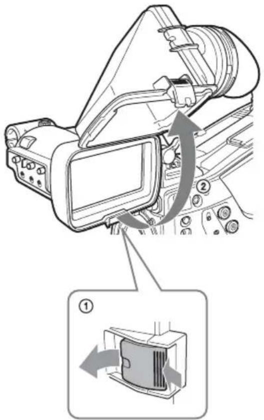 SONY PMW400L - Pour relever le barillet du viseur - 1