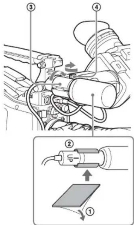 SONY PMW350K - Raccordement d'un microphone au connecteur MIC IN - 1
