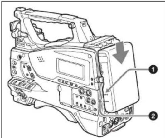 SONY PMW350K - Pour fixer le pack batterie - 2