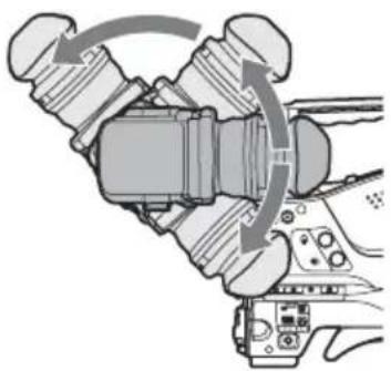 SONY PMW350K - Ajustement de l'angle du viseur - 1