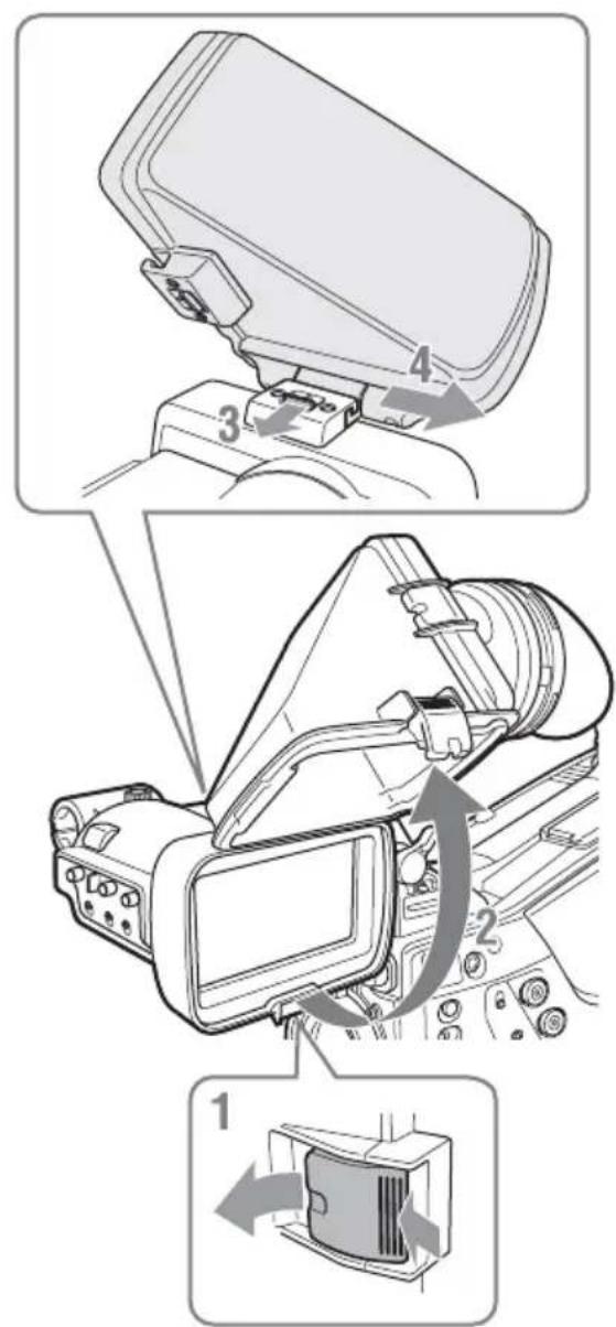 SONY PMW400K - Pour relever le barillet du viseur - 2