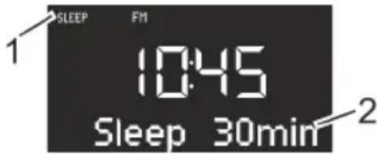 SONORO Stereo SO310 - Indstilling af tidsinterval for Sleep Timer - 1