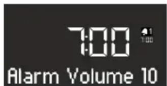 SONORO Stereo SO310 - Setting the alarm volume - 1