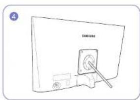 SAMSUNG S27F350FHE - 若要鎖定防盜鎖定裝置： - 5