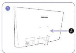 SAMSUNG S27F350FHE - 若要鎖定防盜鎖定裝置： - 2