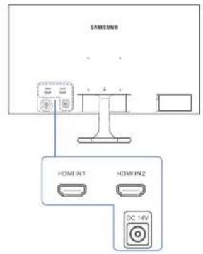 SAMSUNG S27F350FHE - 背面 - 3