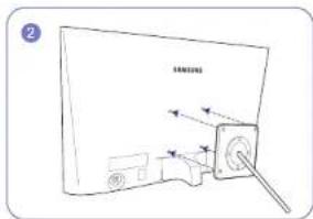 SAMSUNG S27F350FHE - 若要鎖定防盜鎖定裝置： - 3