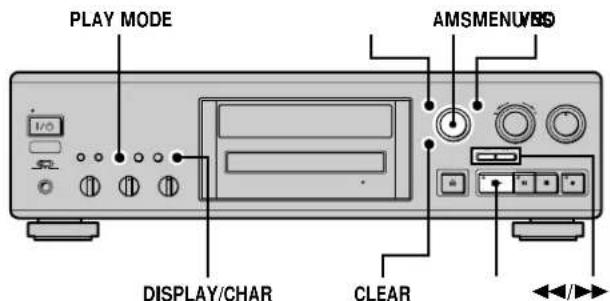 SONY MDSJA333ES - Creation d'un programme de lecture (lecture programmée) - 1