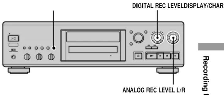 SONY MDSJA333ES - Adjusting the recording level - 1
